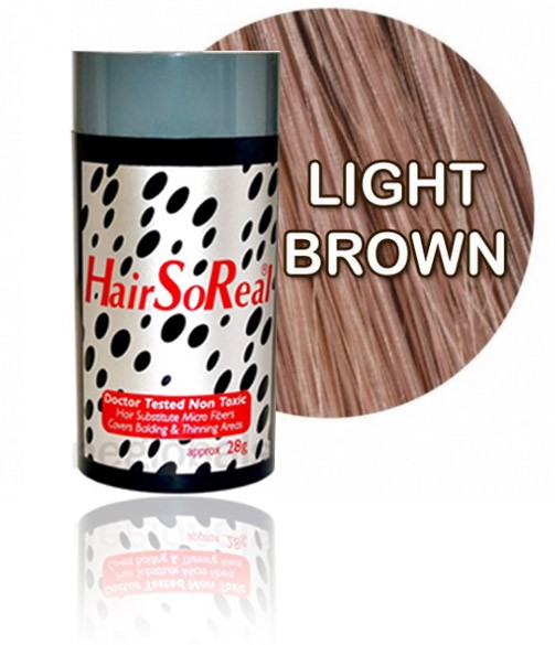 HSR, HairSoReal Hair Building Fibers 1 Pack - Light Brown 28g