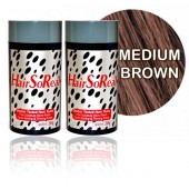 HSR, HairSoReal Hair Building Fibers 2 Packs - Medium Brown 28g